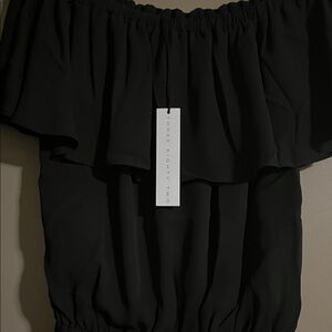 Black Off-Shoulder Romper